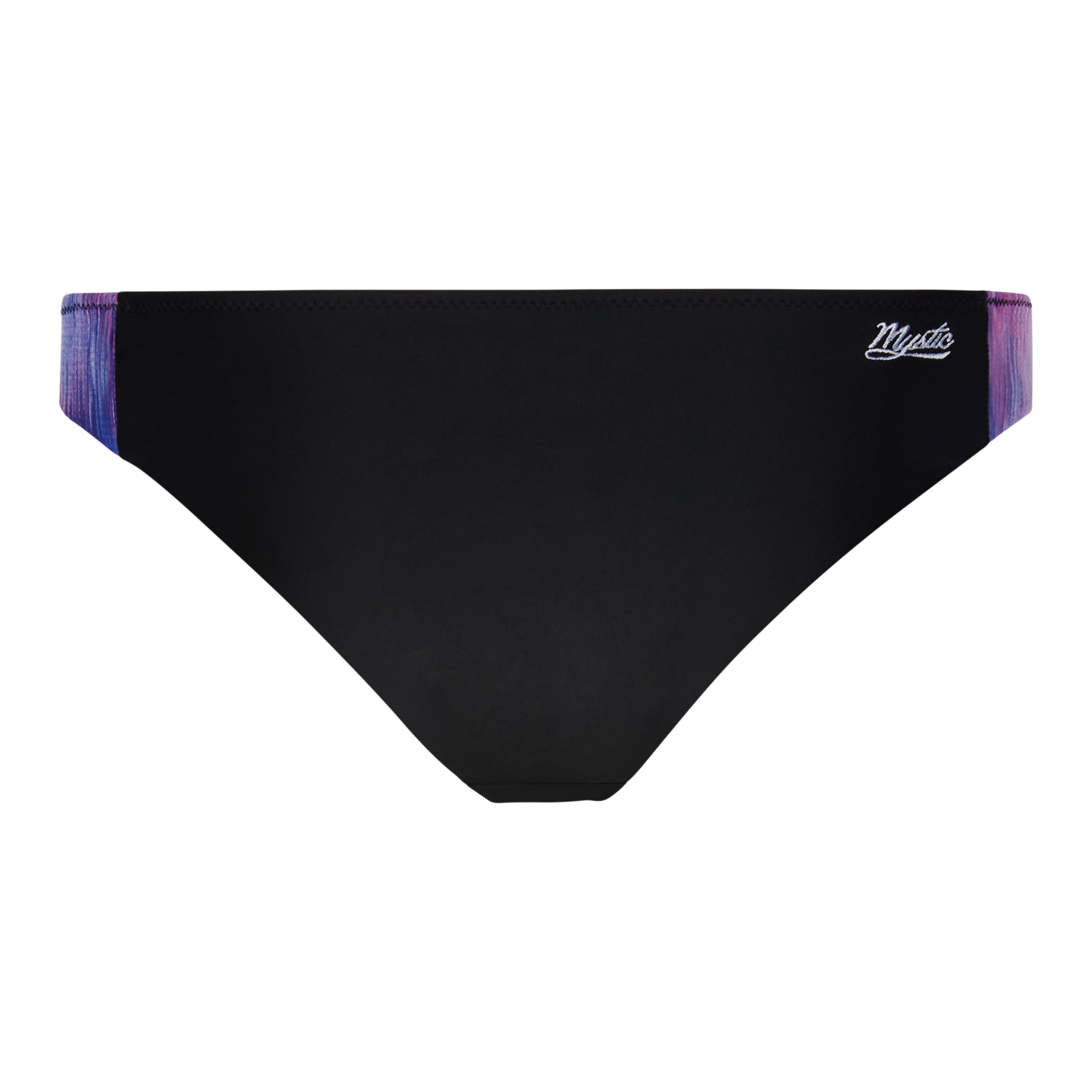 Mystic Zipped Bikini Bottom, Black