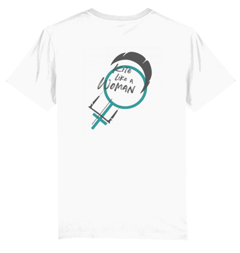T-Shirt | Kite Like a Woman | back print | white