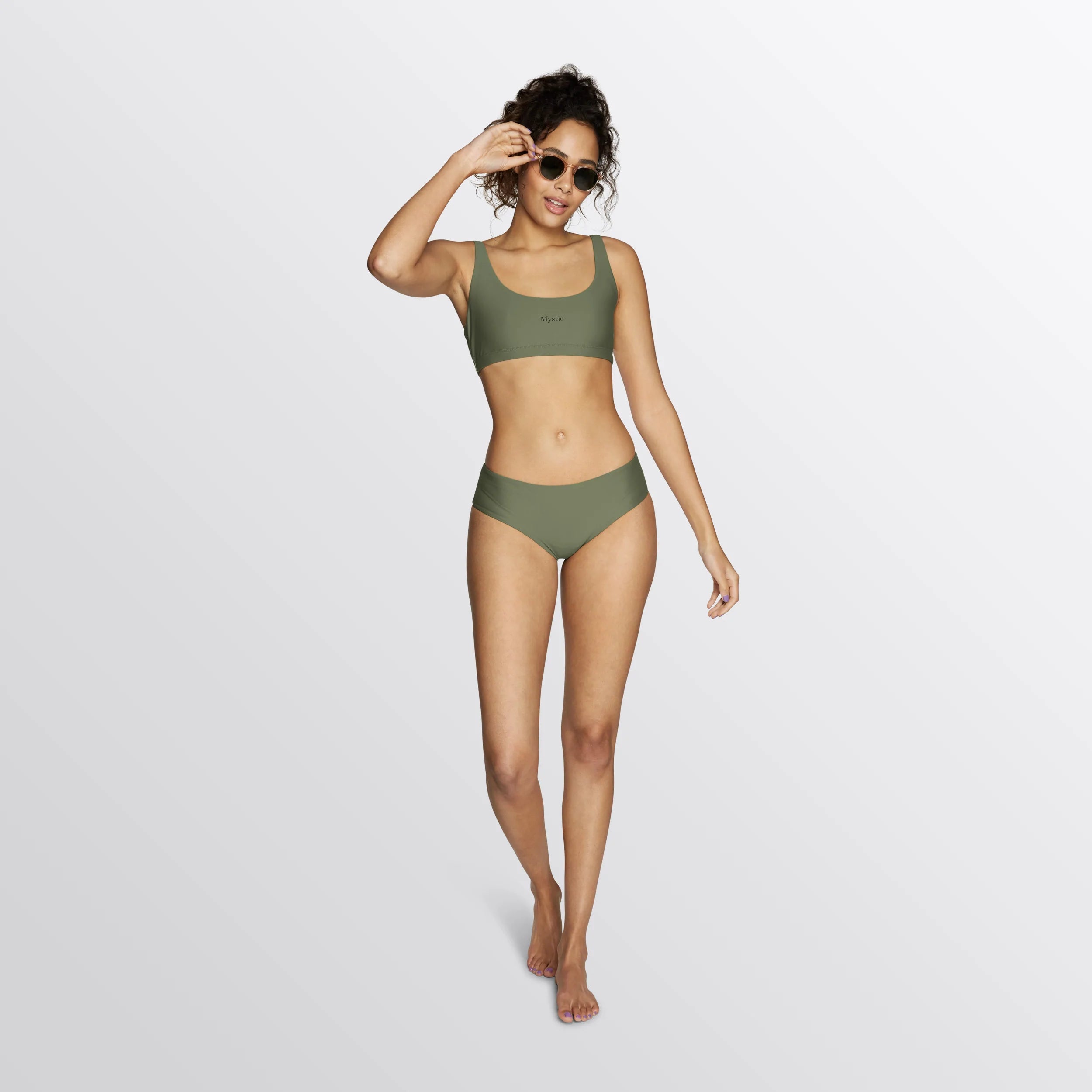 Mystic Ease Bikini Bottom, Olive Green 2022